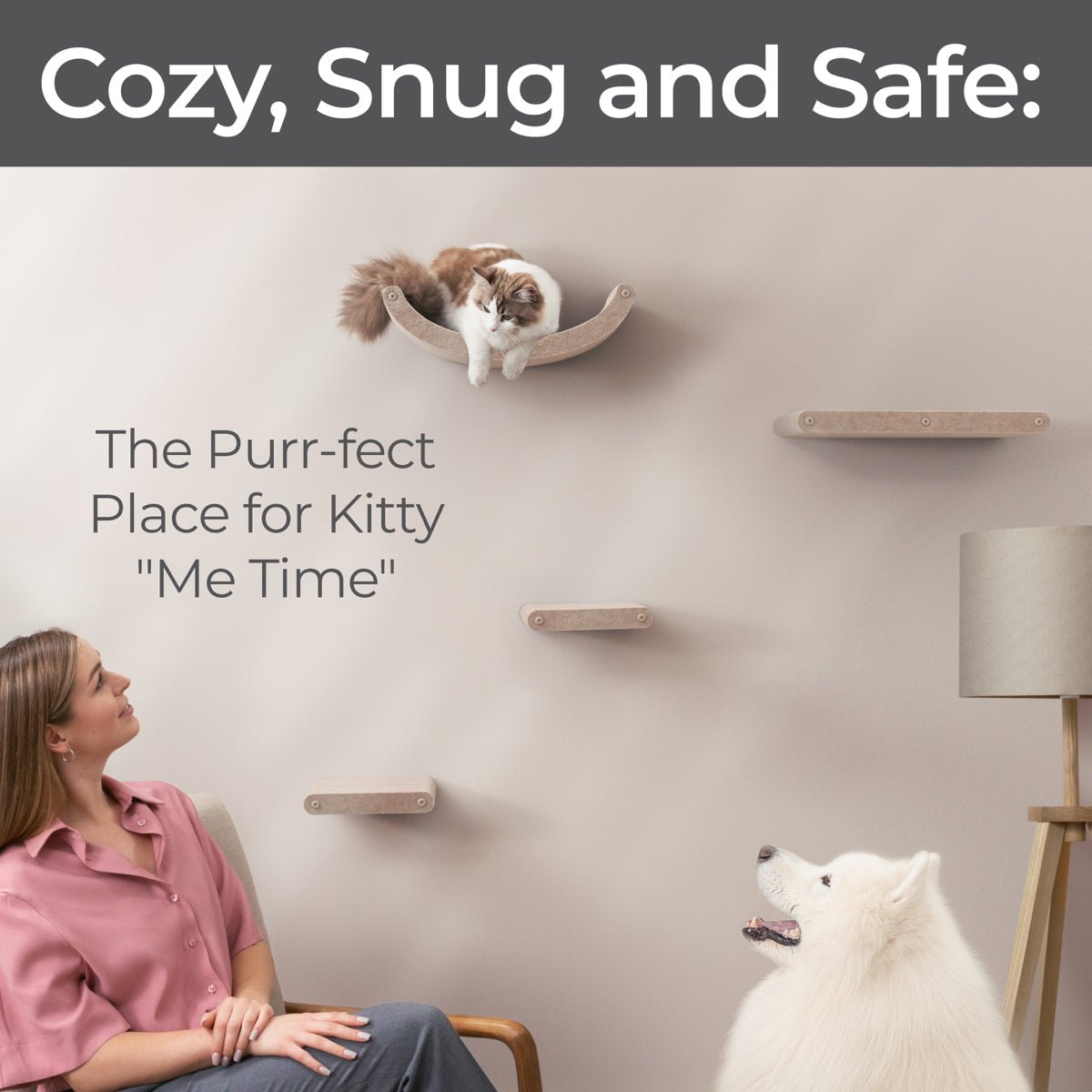 Set of 4 Oatmeal Cat Climbers - Pryde Pets