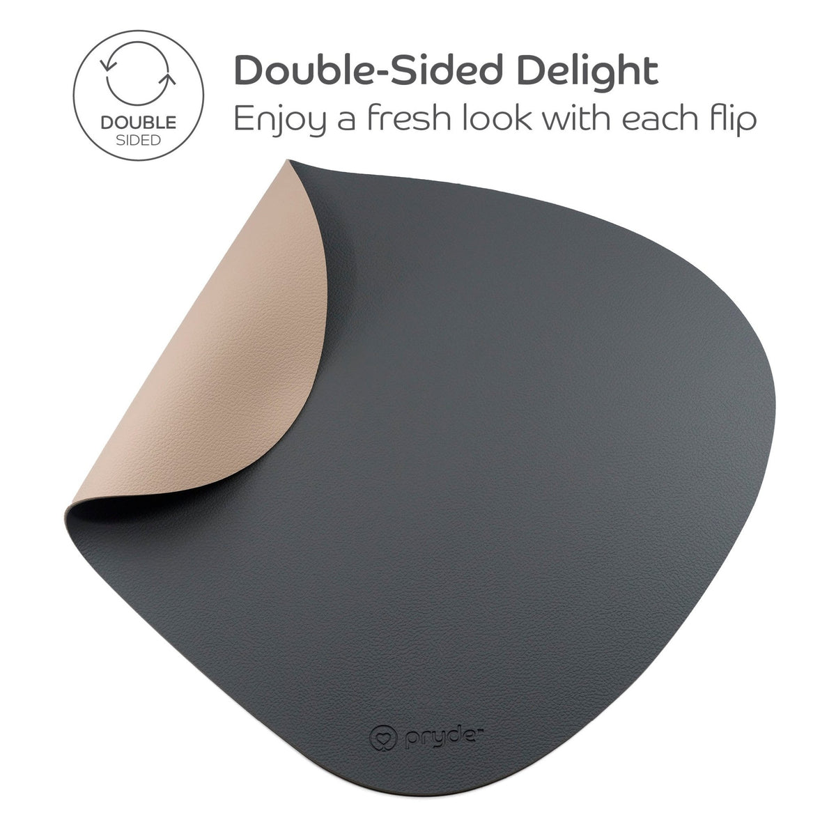 Complete Dining Set with Reversible Charcoal & Oatmeal Dining Mat - Pryde Pets