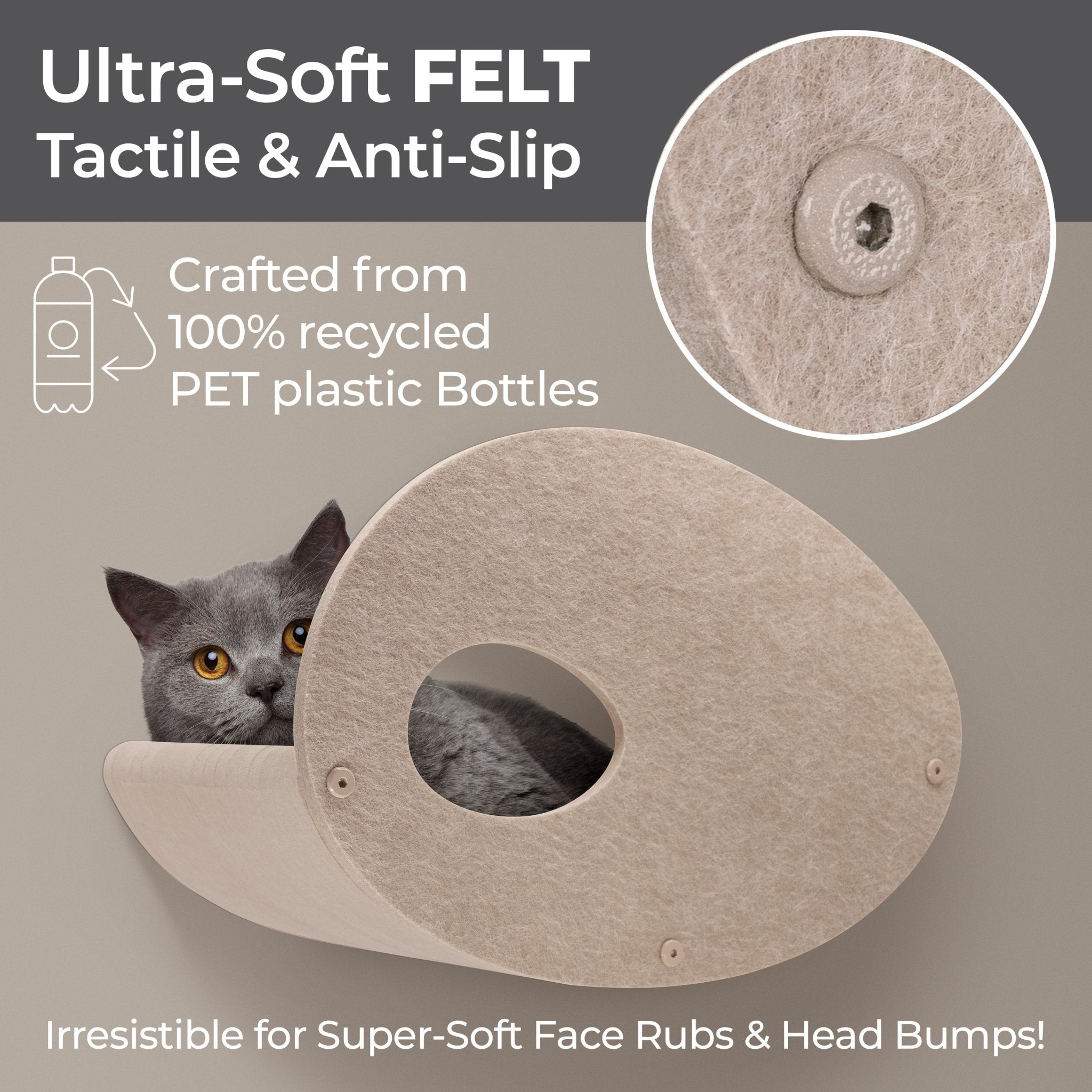Set of 4 Oatmeal Cat Climber Facade Add - Ons - Pryde Pets