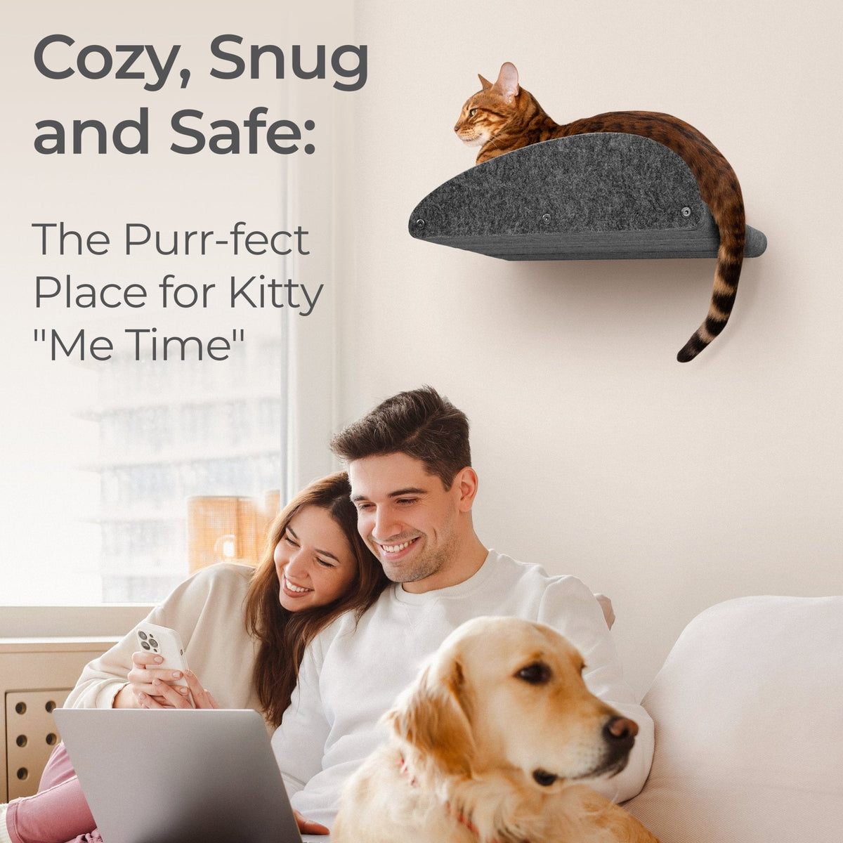 Charcoal Long Lounger Cat Climber Facade Add - On - Pryde Pets