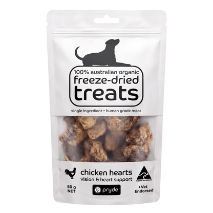 Freeze Dried Dog Treats - Chicken Hearts (50g)