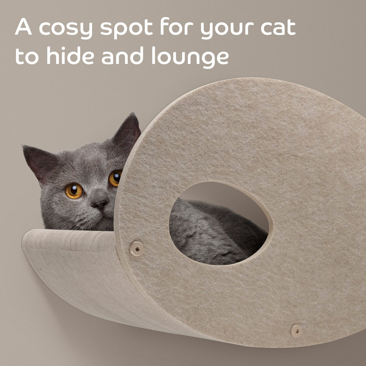 Oatmeal Cat Climber Set (4 Shelves) with Facades - Pryde Pets | prydepets.com.au