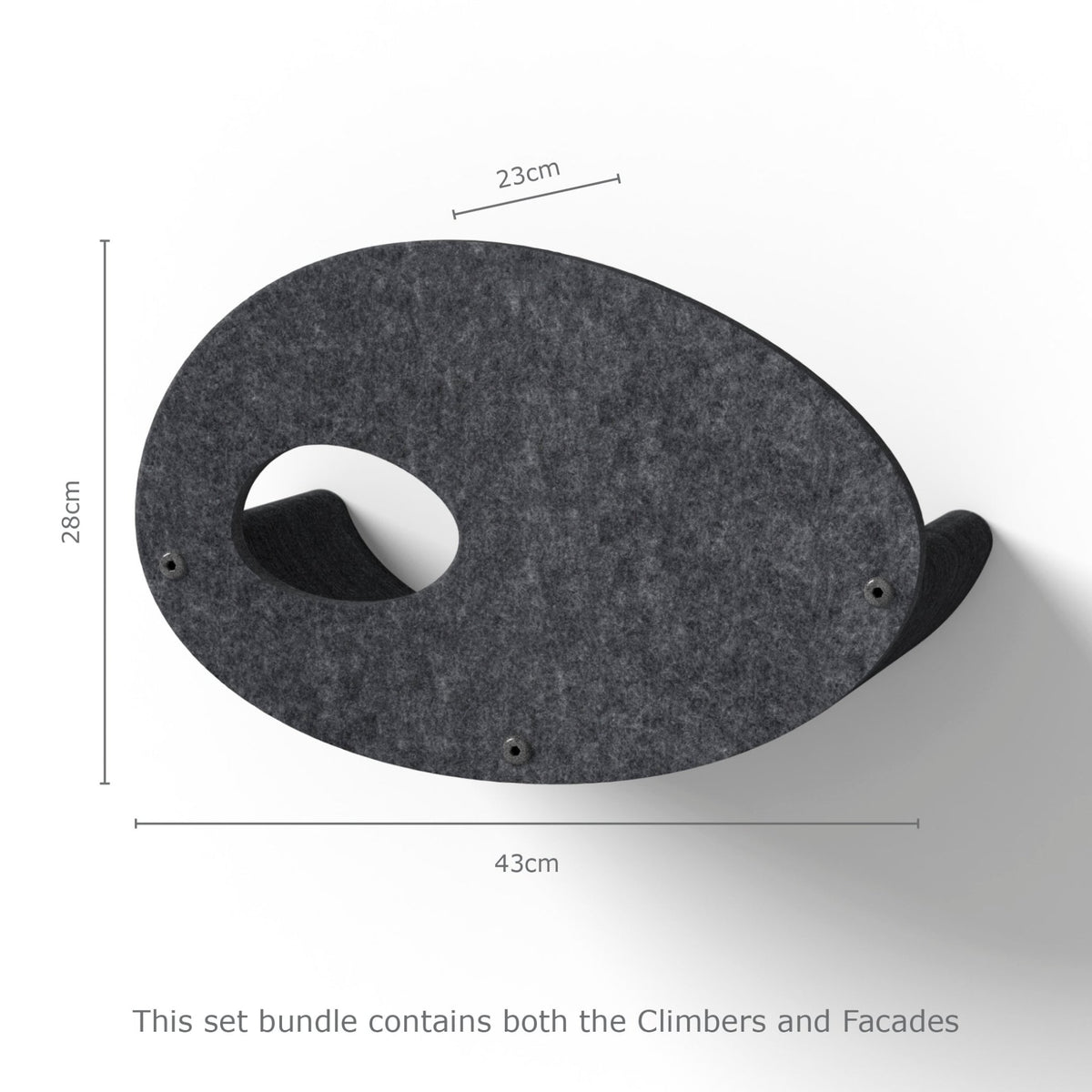 Charcoal Cat Climber Set (4 Shelves) with Facades - Pryde Pets | prydepets.com.au