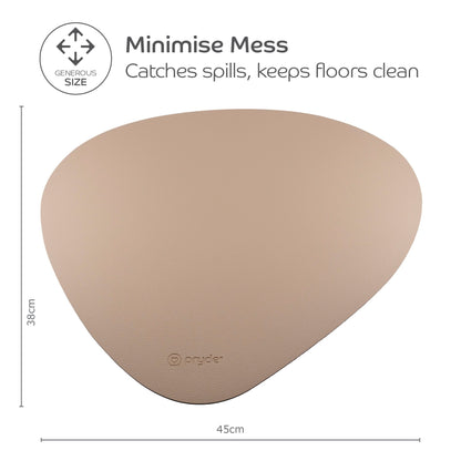Complete Dining Set with Reversible Charcoal &amp; Oatmeal Dining Mat - Pryde Pets