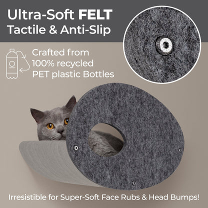 Set of 4 Charcoal Cat Climber Facade Add - Ons - Pryde Pets