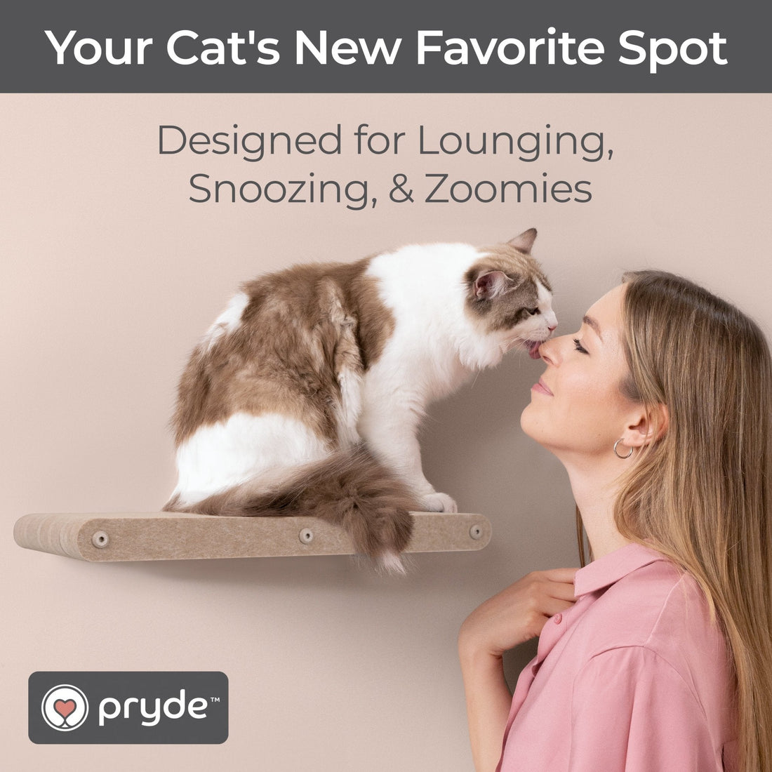 Oatmeal Long Lounger Cat Climber - Pryde Pets